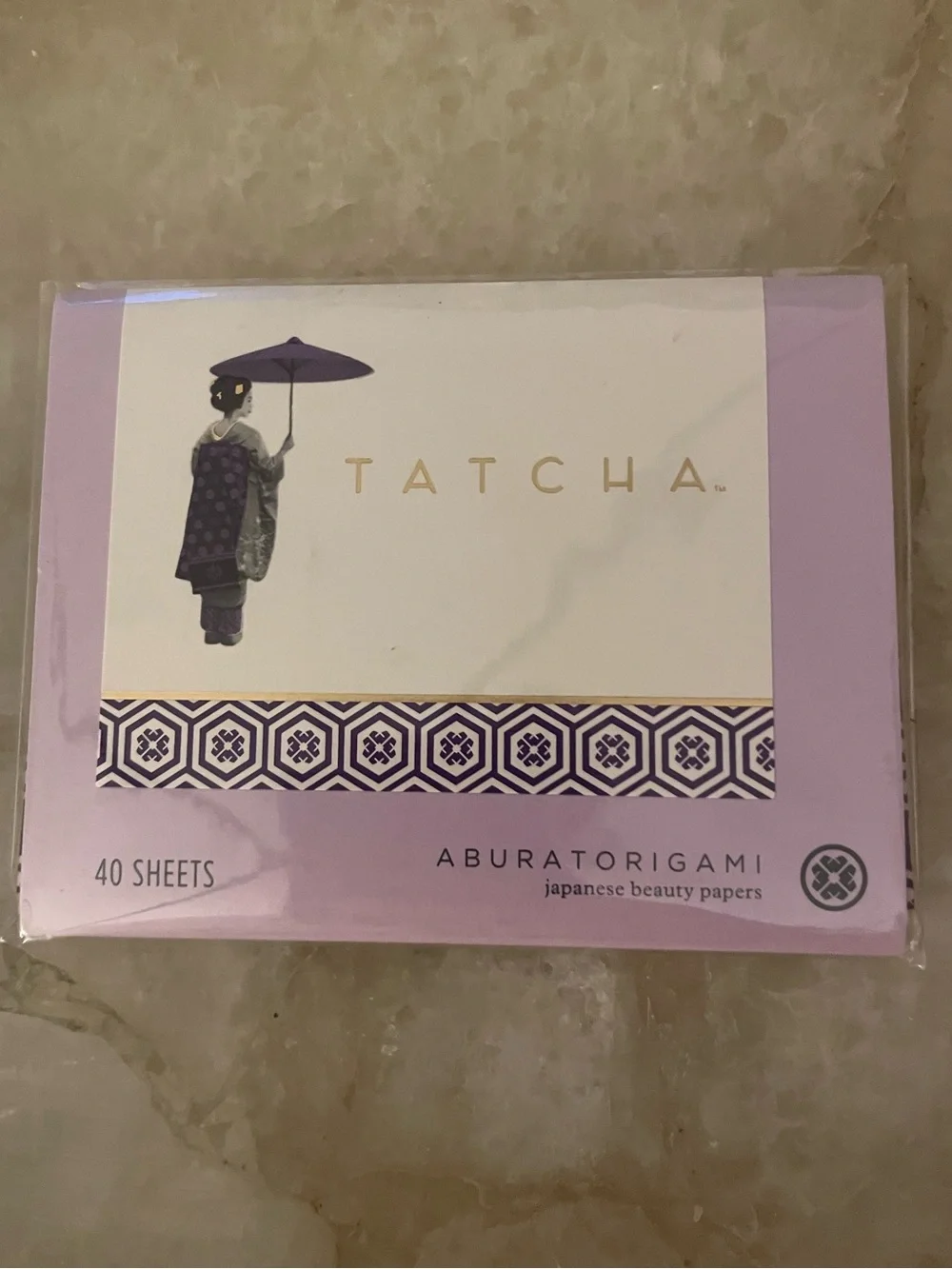 TATCHA Aburatorigami Oil-Blotting Papers - Lavender NEW